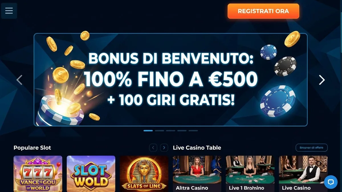 Registrazione con bonus